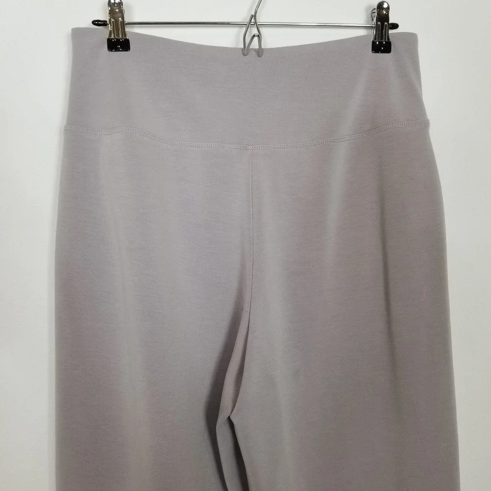 Athleta Light Gray Cropped Wide-Leg Pants